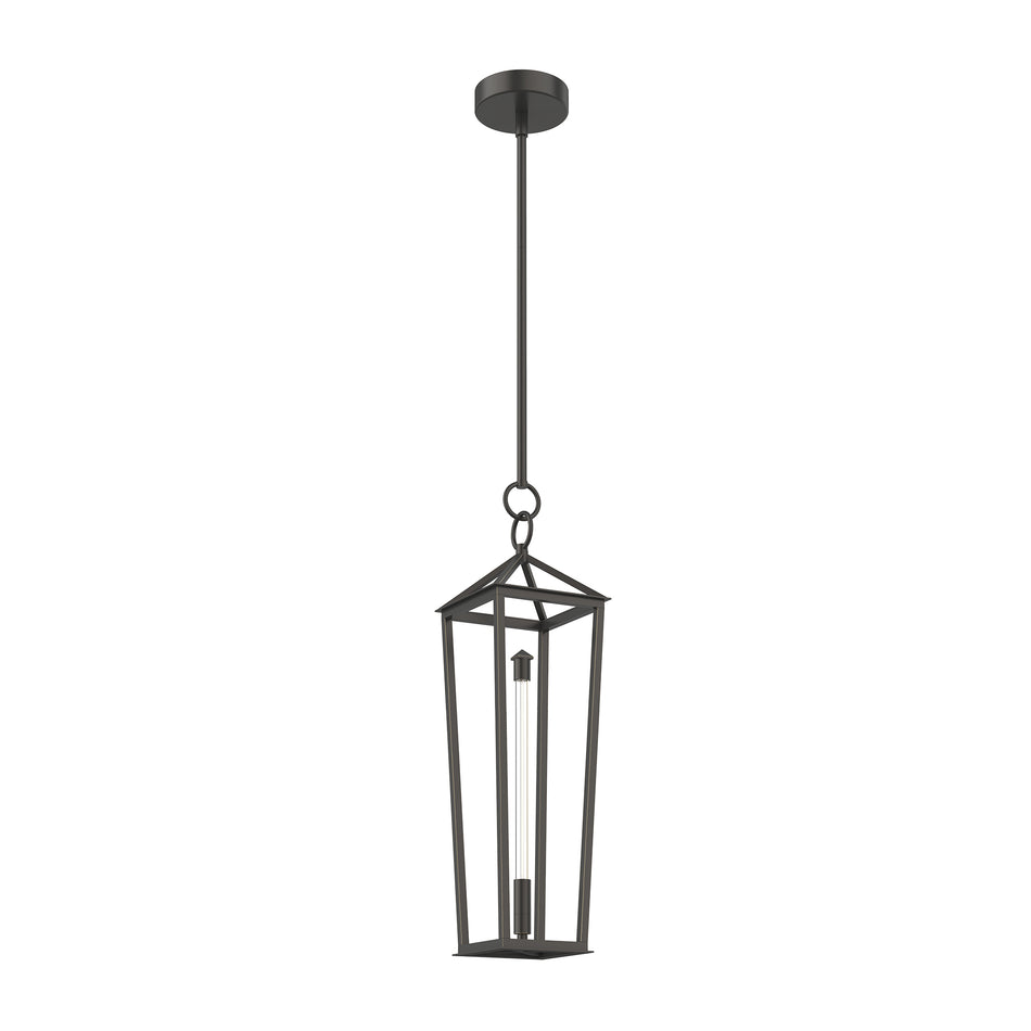 Delphine 20-in Urban Bronze LED Pendant