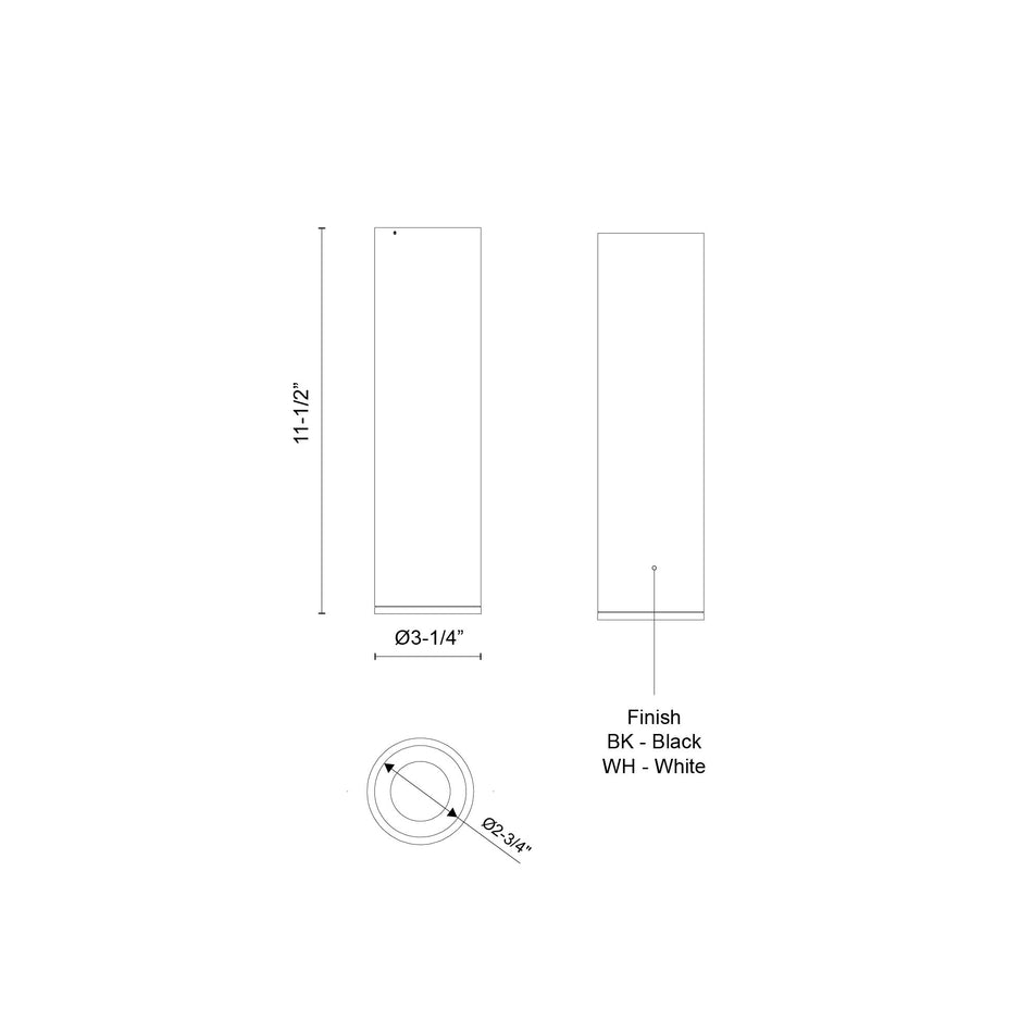 Lorna 11-in (3-in Dia.) 15 Degree Optic White LED Flush Mount
