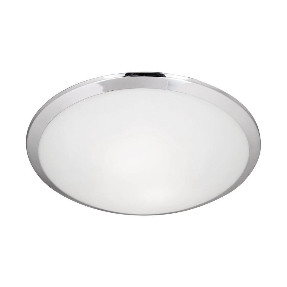 Malta 15-in Chrome 2 Lights Flush Mount