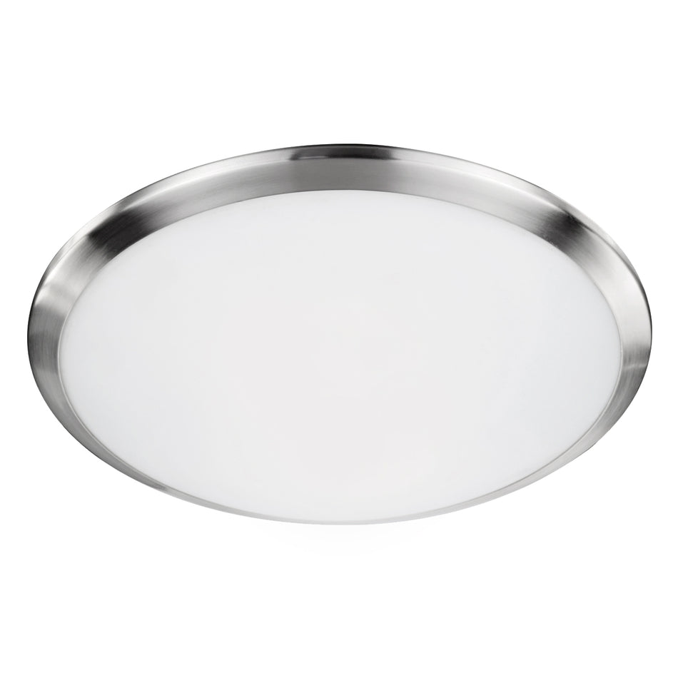 Malta 15-in Brushed Nickel LED Flush Mount