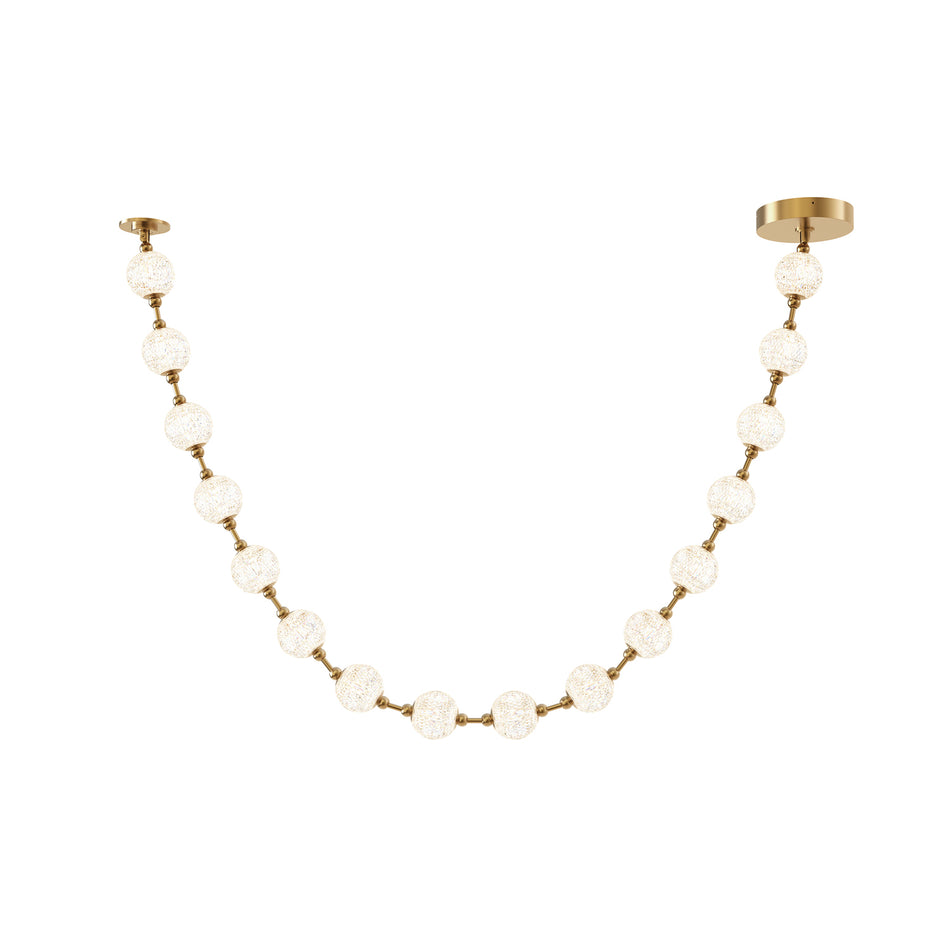 Marni 9.5-ft Natural Brass LED Pendant