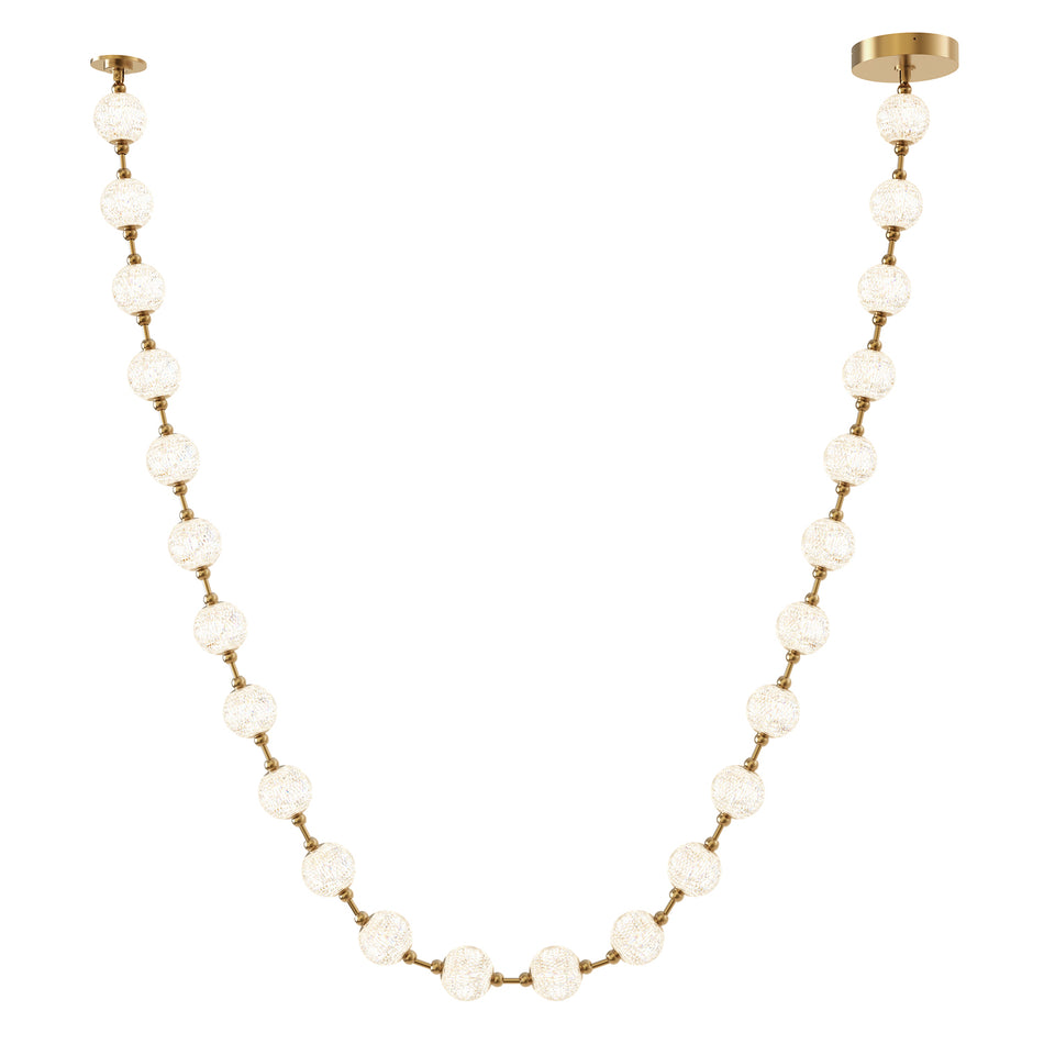 Marni 14-ft Natural Brass LED Pendant