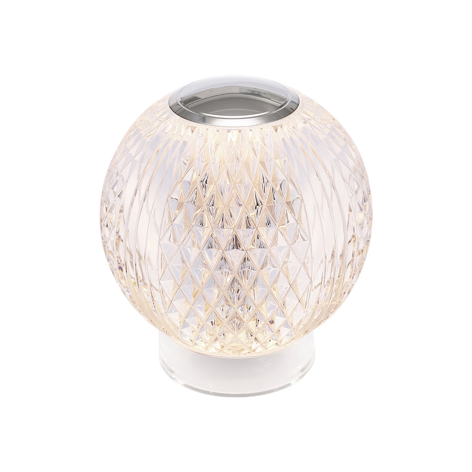 Marni 4-in Polished Nickel LED Table Lamp