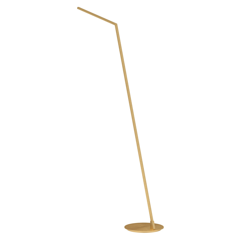 Miter 58-in Brushed Gold LED Floor Lamp