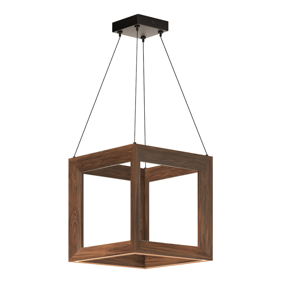 Morina 12-in Walnut LED Pendant