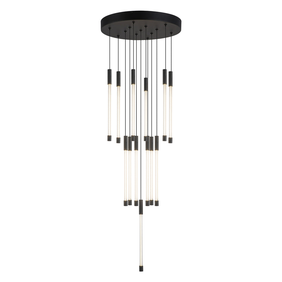 Motif 13-in Black LED Multi Pendant
