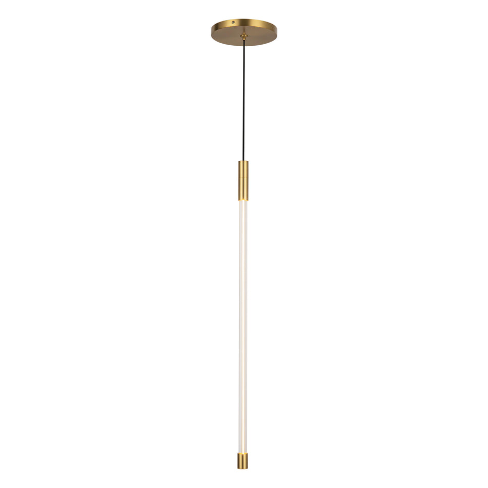 Motif 21-in Brushed Gold LED Pendant