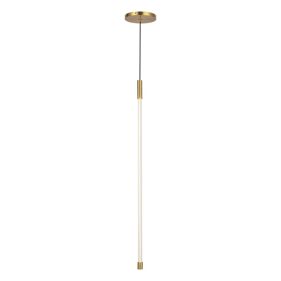Motif 27-in Brushed Gold LED Pendant