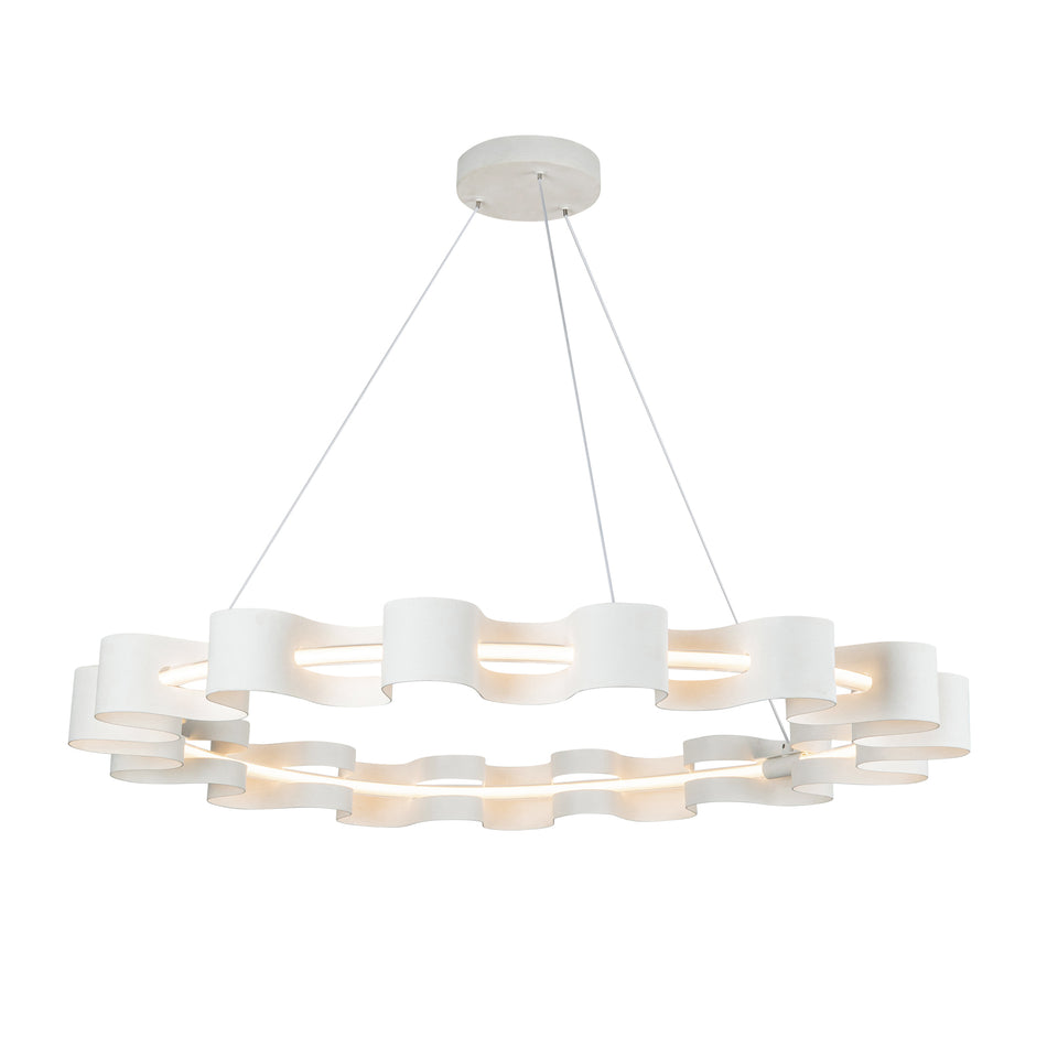 Nami 32-in Antique White LED Chandelier