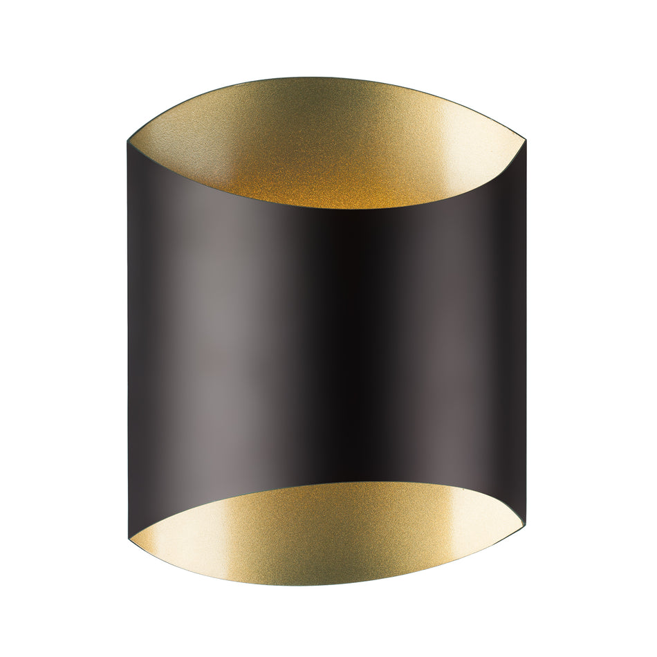 Preston 8-in Black LED Wall Sconce