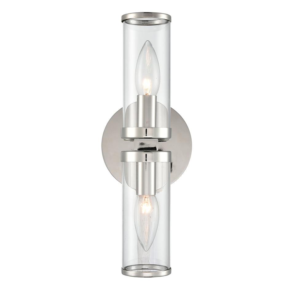 Revolve Clear Glass/Polished Nickel 2 Lights Wall/Vanity