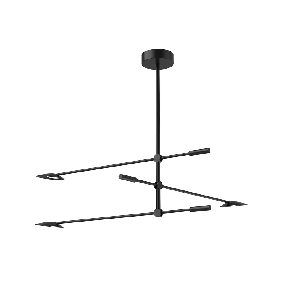 Rotaire 32-in Black LED Chandeliers