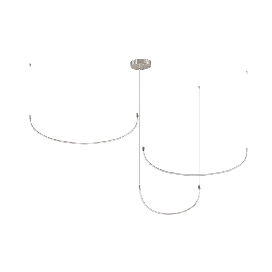 Talis 70-in Brushed Nickel LED Multi Pendant