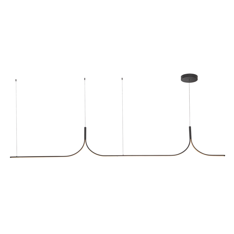 Thread 10-ft Black LED Linear Pendant