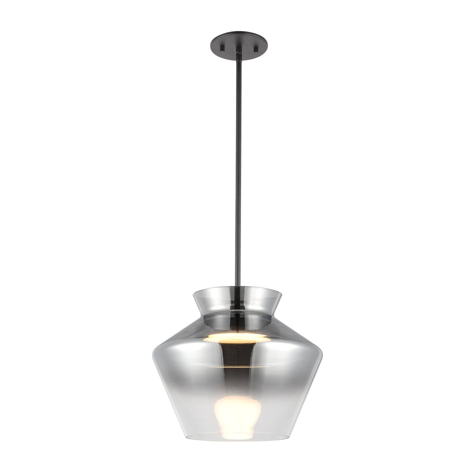 Trinity 13-in Black/Smoked LED Pendant