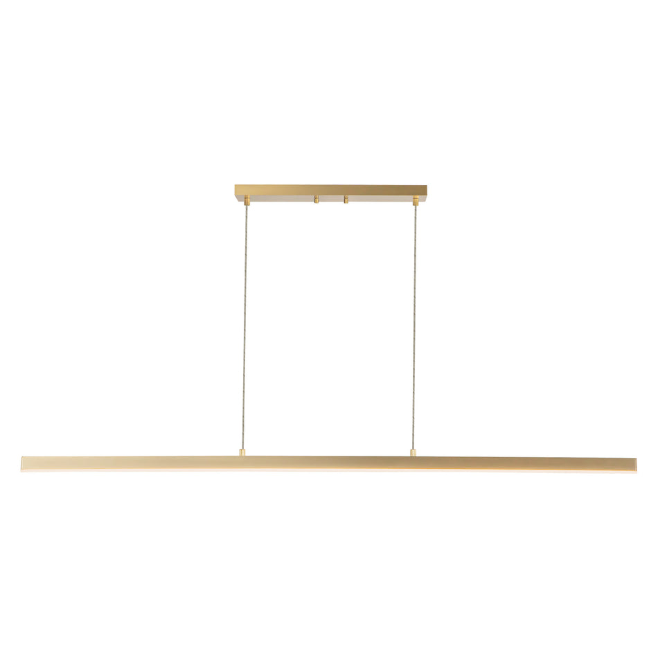 Vega 56-in Brushed Gold LED Linear Pendant